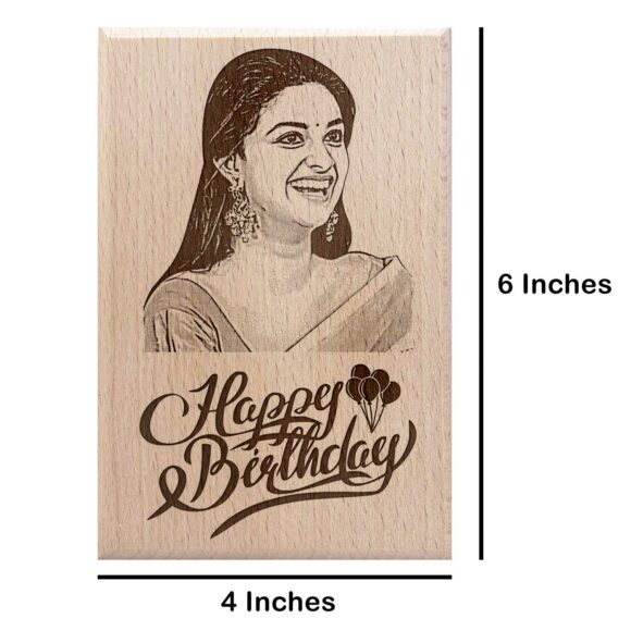 Personalized 6x4 Inch Wood Engraving with Stand – Custom Photo for Special Occasions - Image 2