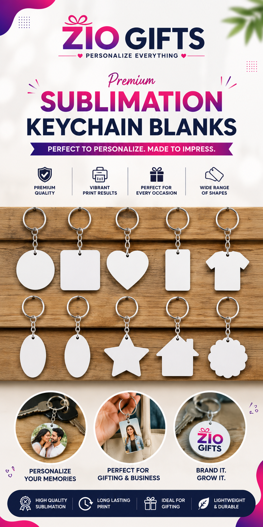 Sublimation Keychains