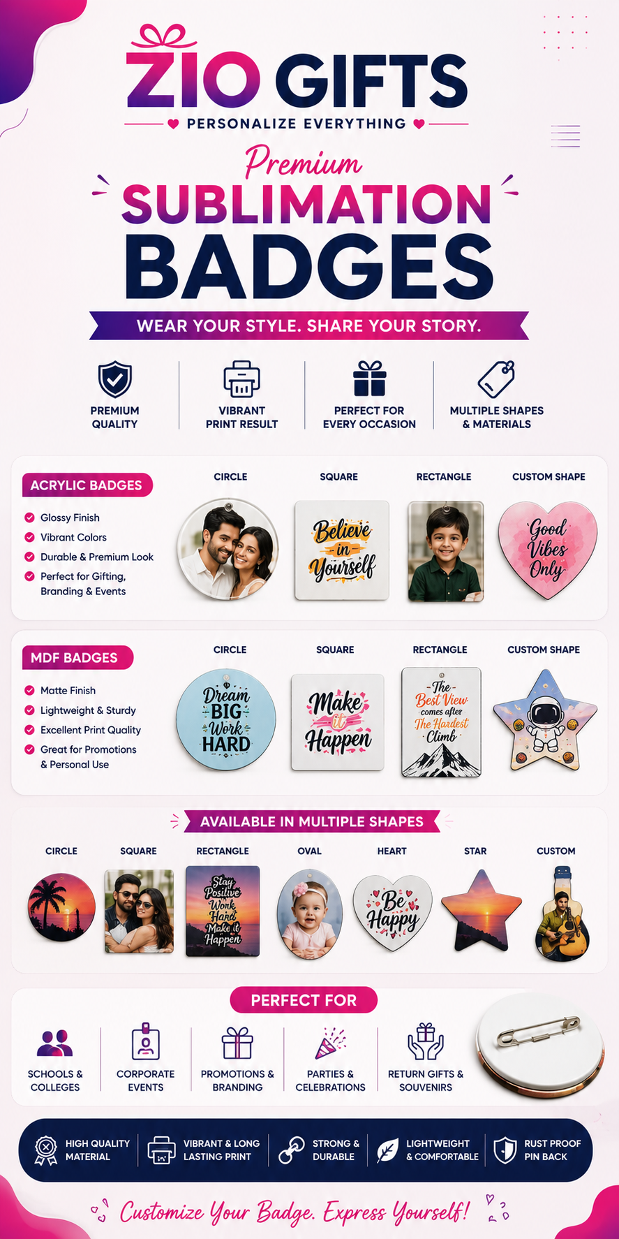 Sublimation Badges