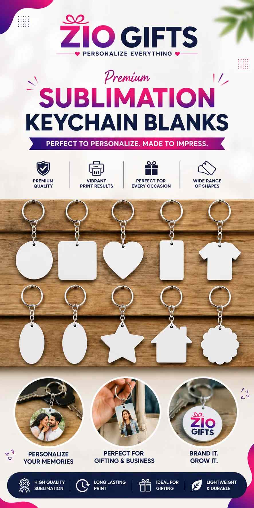 Sublimation Keychains